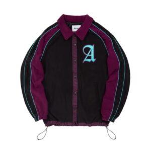 Veste polaire de baseball Awake Noir/Violet Blanc 335667