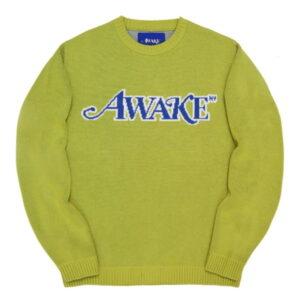 Pull Awake Logo Knit Knit Sweater Vert Lime 338777
