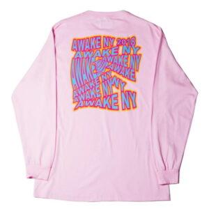 Awake Wave Logo L/S T-shirt Rose 338054
