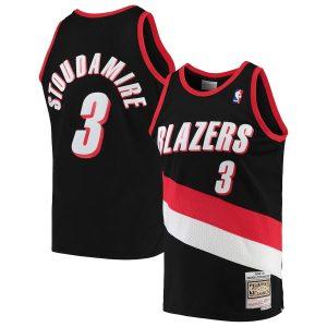 Damon Stoudamire Portland Trail Blazers Mitchell & Ness Hardwood Classics Swingman Jersey – Noir Rose 331684