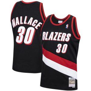 Maillot de basket-ball 1999-00 Mitchell & Ness # 30 Rasheed Wallace Noir Portland Trail Blazers Hardwood Classics Swingman Jersey Noir 331704
