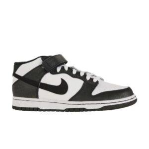 Nike Dunk Mid GS Blanc Noir Noir 309165 101
