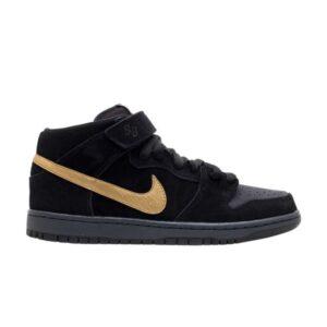 Nike Dunk Mid Pro SB Obsidienne foncée Or métallique Obsidienne foncée/Or métallique 314383 474