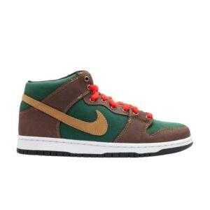 Nike Dunk Mid Pro SB Patagonia Noble Vert/Mtllc Or-Drk Ok 314383 302