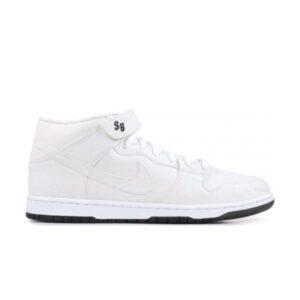 Nike Dunk Mid Pro SB Blanc Blanc Bleu 314383 111