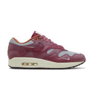 Baskets Patta x Nike Air Max 1 Rush Maroon Argent métallique/Rush Maroon DO9549 001