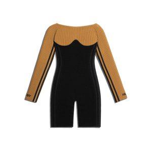 Combishort corset à manches longues adidas Ivy Park Noir/Or Mesa 336640