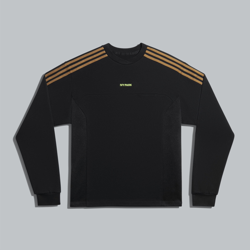 Sweat-shirt adidas Ivy Park à manches longues et col rond (neutre en matière de genre) noir bleu 336581