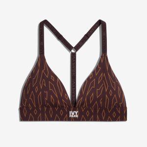 adidas Ivy Park Low-Support Triangle Bra Wild Brown/Night Rouge Haut de sport Gris 335714