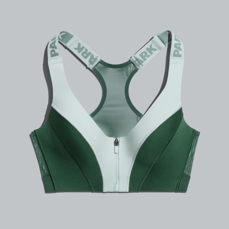 adidas Ivy Park Medium Support Zip Bra Teinte verte/Vert foncé Haut de sport Noir 335690