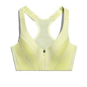 adidas Ivy Park Medium Support Zip Bra Jaune Tint Haut de sport Blanc 335703