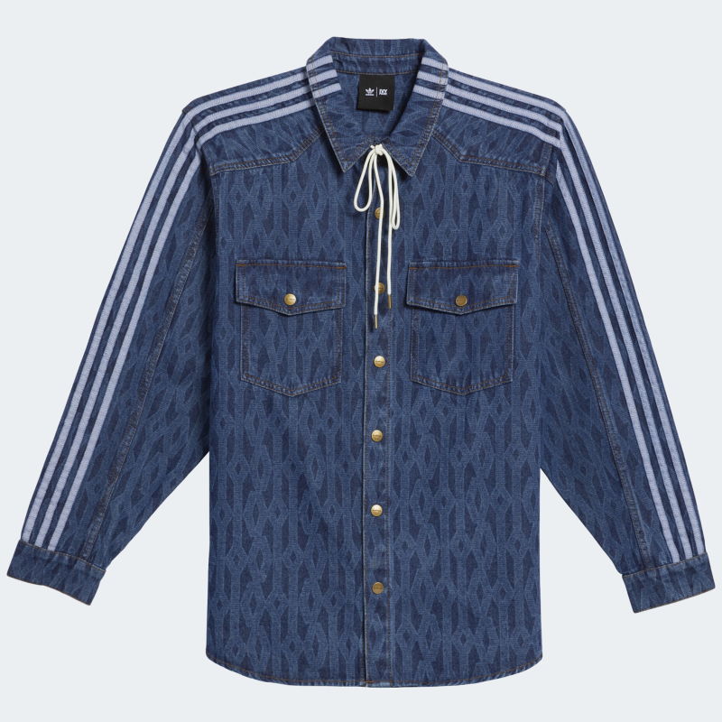 adidas Ivy Park Monogram Denim Shirt (tous les genres) Denim foncé Denim foncé 333010