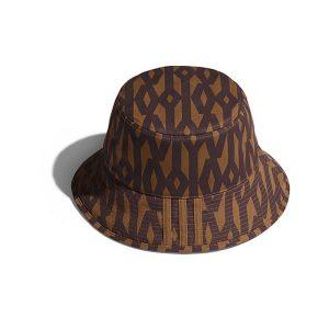 Panama adidas Ivy Park Réversible Monogram Bucket Hat Wild Brown Bleu 330347
