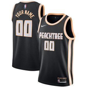 Maillot de basket-ball personnalisé Atlanta Hawks Nike City Edition Swingman 2019 noir 328961