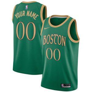 2021-22 Boston Celtics Nike City Edition Swingman Jersey Maillot de basket-ball personnalisé Vert 330004
