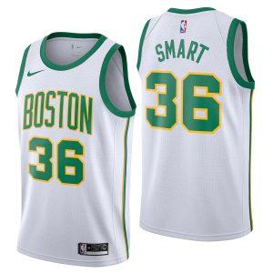 Maillot de basket-ball Boston Celtics 2021-22 # 36 Marcus Smart City Edition Swingman Jersey blanc 330014