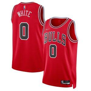 Maillot Swingman Chicago Bulls #0 Coby White 2021-22 édition 75e anniversaire – Rouge Rouge 330192