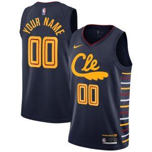 Maillot Swingman Nike City Edition des Cleveland Cavaliers 2021-22 – Marine personnalisé 330202