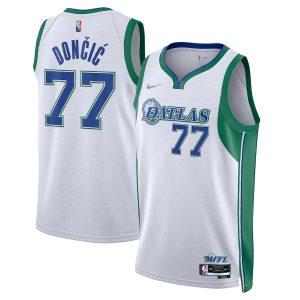 Maillot de basket-ball 2021-22 Dallas Mavericks #77 Luka Doncic City Edition Swingman Jersey blanc 330523