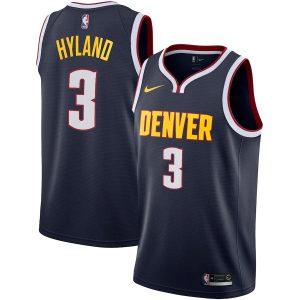 Maillot Denver Nuggets #3 Nah'Shon Hyland Swingman 2021-22 – Navy Icon Edition Marine 330573