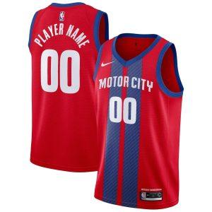 Maillot Swingman Nike City Edition Detroit Pistons 2021-22 – Personnalisé Rouge Bleu Rouge 330593