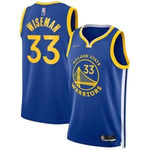 Maillot de basket-ball des Golden State Warriors 2021-22 #33 James Wiseman Maillot Swingman édition 75e anniversaire – Royal Royal 330633