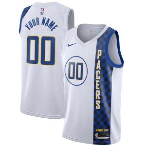 Maillot Swingman Nike City Edition Indiana Pacers 2021-22 – Blanc personnalisé 330673