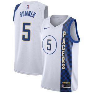 Maillot Swingman Indiana Pacers #5 Edmond Sumner City Edition 2021-22 Blanc 330724