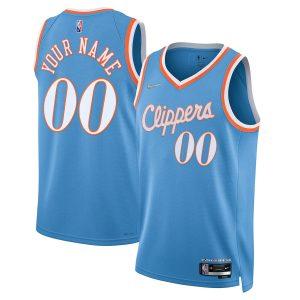 Maillot Swingman Nike City Edition Los Angeles Clippers 2021-22 – Personnalisé Bleu Blanc 330744