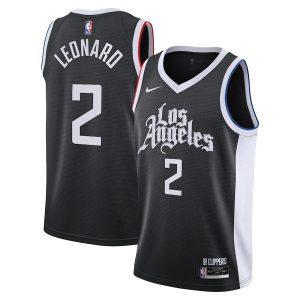Maillot de basket-ball des Los Angeles Clippers 2021-22 #Kawhi Leonard City Edition Swingman Jersey noir 330784