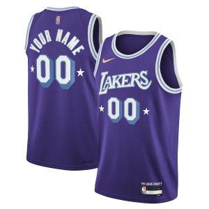 Maillot Swingman Nike City Edition des Los Angeles Lakers 2021-22 – Personnalisé Noir 331050