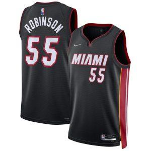 Maillot Swingman Miami Heat #55 Duncan Robinson édition 75e anniversaire 2021-22 – Noir Noir 331210
