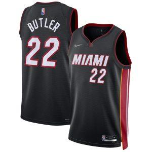 Maillot Swingman Miami Heat #22 Jimmy Butler édition 75e anniversaire 2021-22 – Noir Noir 331190