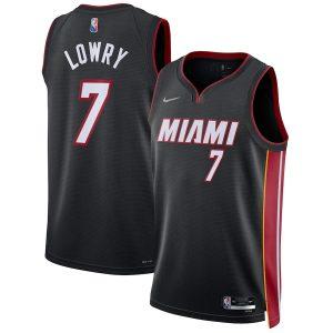 Maillot Swingman Miami Heat #7 Kyle Lowry édition 75e anniversaire 2021-22 – Noir Noir 331200