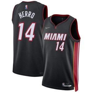 Maillot Swingman Miami Heat #14 Tyler Herro édition 75e anniversaire 2021-22 – Noir Noir 331240