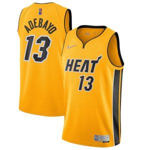 Maillot de basket-ball 2021-22 Miami Heat #13 Bam Adebayo Earned Edition Swingman Jersey jaune 331160