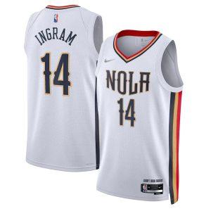 2021-22 New Orleans Pelicans #14 Brandon Ingram City Edition Swingman Maillot Blanc 331402