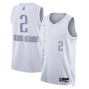 2021-22 Oklahoma City Thunder #2 Shai Gilgeous-Alexander City Edition Swingman Jersey Maillot de basket-ball Blanc 331486
