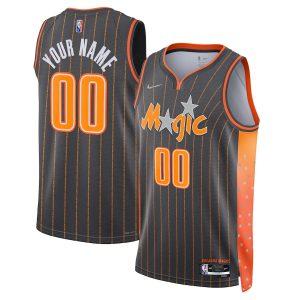 Maillot Swingman Orlando Magic Nike City Edition 2021-22 – Personnalisé Orange Gris 331596