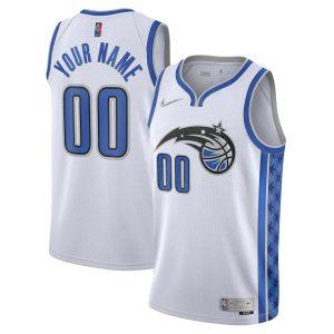 Maillot Swingman Nike Earned Edition Orlando Magic 2021-22 – Blanc personnalisé 331556