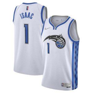 Maillot Swingman Orlando Magic #1 Jonathan Isaac Earned Edition 2021-22 Blanc 331536