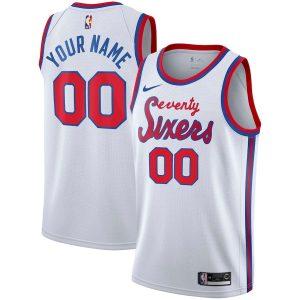Maillot Swingman Nike Classic Edition des Philadelphia 76ers 2021-22 – Blanc personnalisé 331636