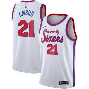 Maillot de basket-ball 2021-22 Philadelphia 76ers #21 Joel Embiid Classic Edition Swingman Jersey Blanc 331646