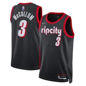 2021-22 Portland Trail Blazers #3 C.J. Maillot de basket-ball McCollum City Edition Swingman Jersey noir 331764