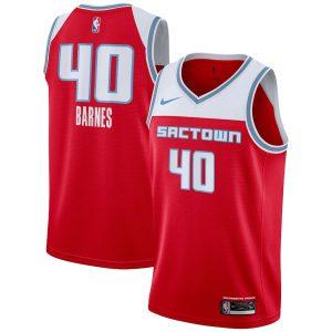 Maillot de basket-ball des Sacramento Kings 2021-22 # 40 Harrison Barnes City Edition Swingman Jersey rouge 331942