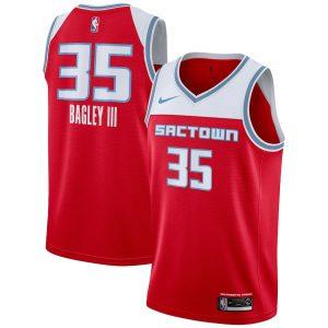 Maillot de basket-ball des Sacramento Kings 2021-22 # 35 Marvin Bagley III City Edition Swingman Jersey rouge 331932