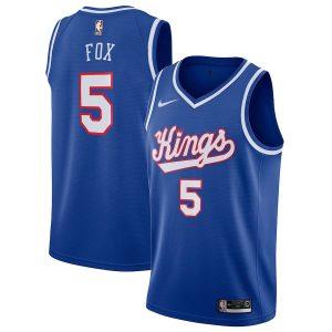 2021-22 Sacramento Kings #5 De'Aaron Fox Maillot Swingman Édition Classique Blanc 331892