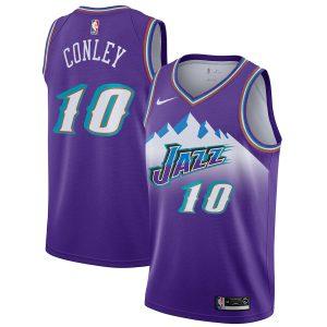 Maillot de basket-ball 2021-22 Utah Jazz #10 Mike Conley édition classique Swingman Jersey violet 332133