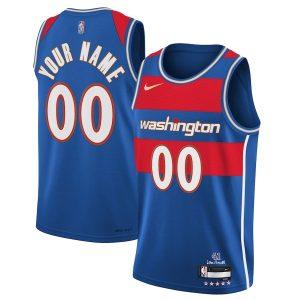 Maillot Swingman Nike City Edition Washington Wizards 2021-22 – Personnalisé Rouge/Bleu 332163