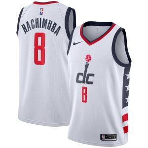Maillot de basket-ball des Washington Wizards 2021-22 #8 Rui Hachimura City Edition Swingman Jersey blanc 332195